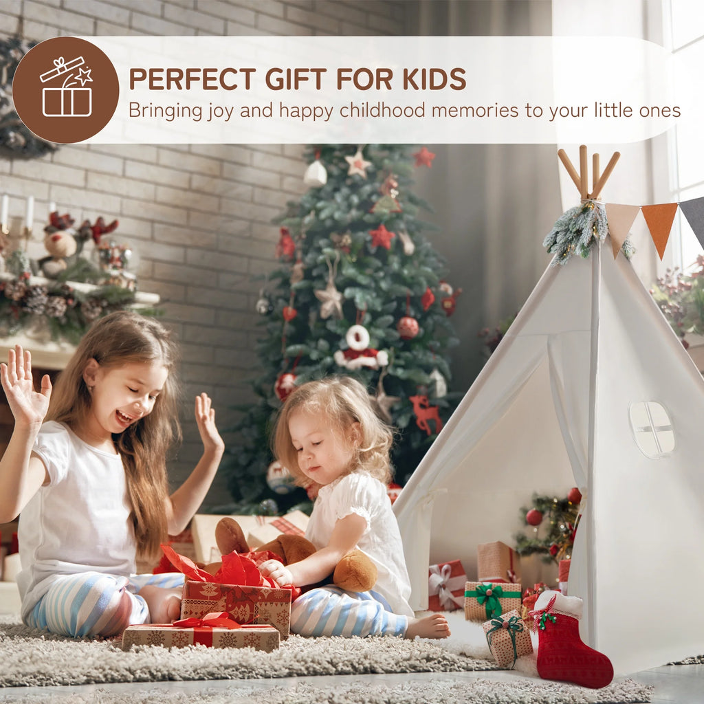 Kids Teepee Tent for Girls and Boys with Light,Toddler Playhouse Tent Indoor Play Tent