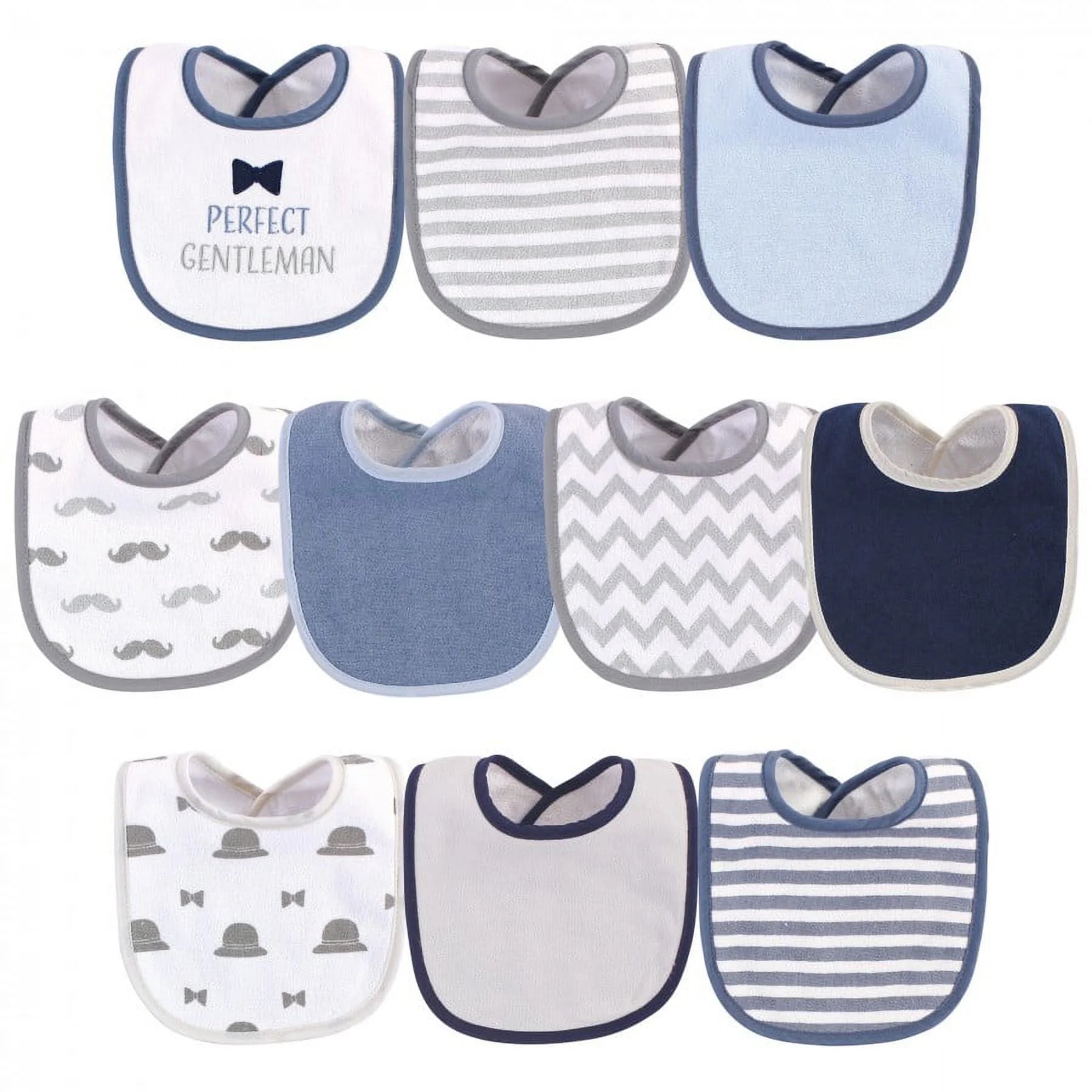 Infant Boy Cotton and Polyester Bibs 10Pk, Im Whaley Handsome, One Size