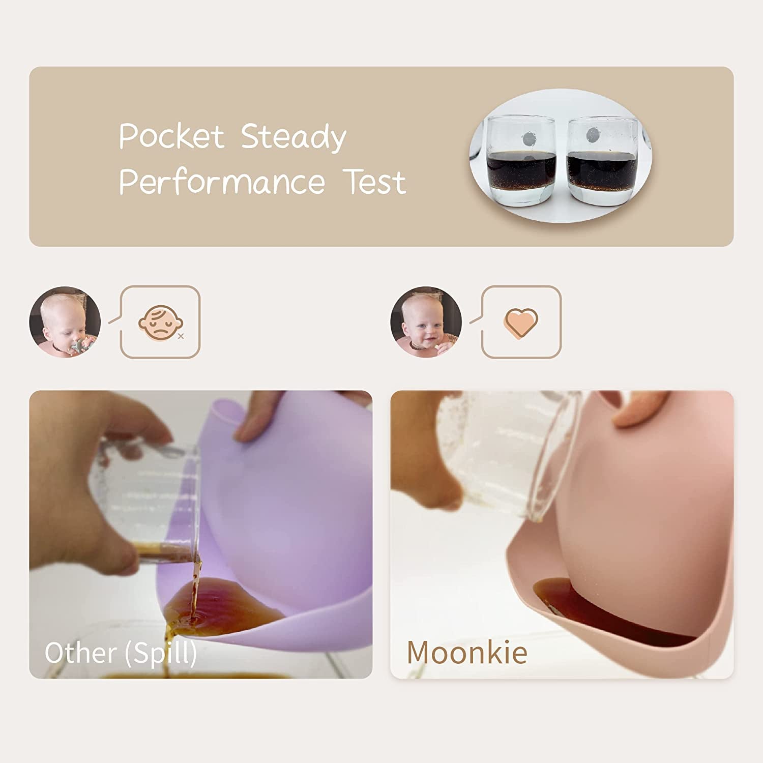 Silicone Baby Bibs Set of 2 | BPA Free Waterproof | Soft Flexible Adjustable Silicone Bibs for Babies & Toddlers(Ether/Sage)
