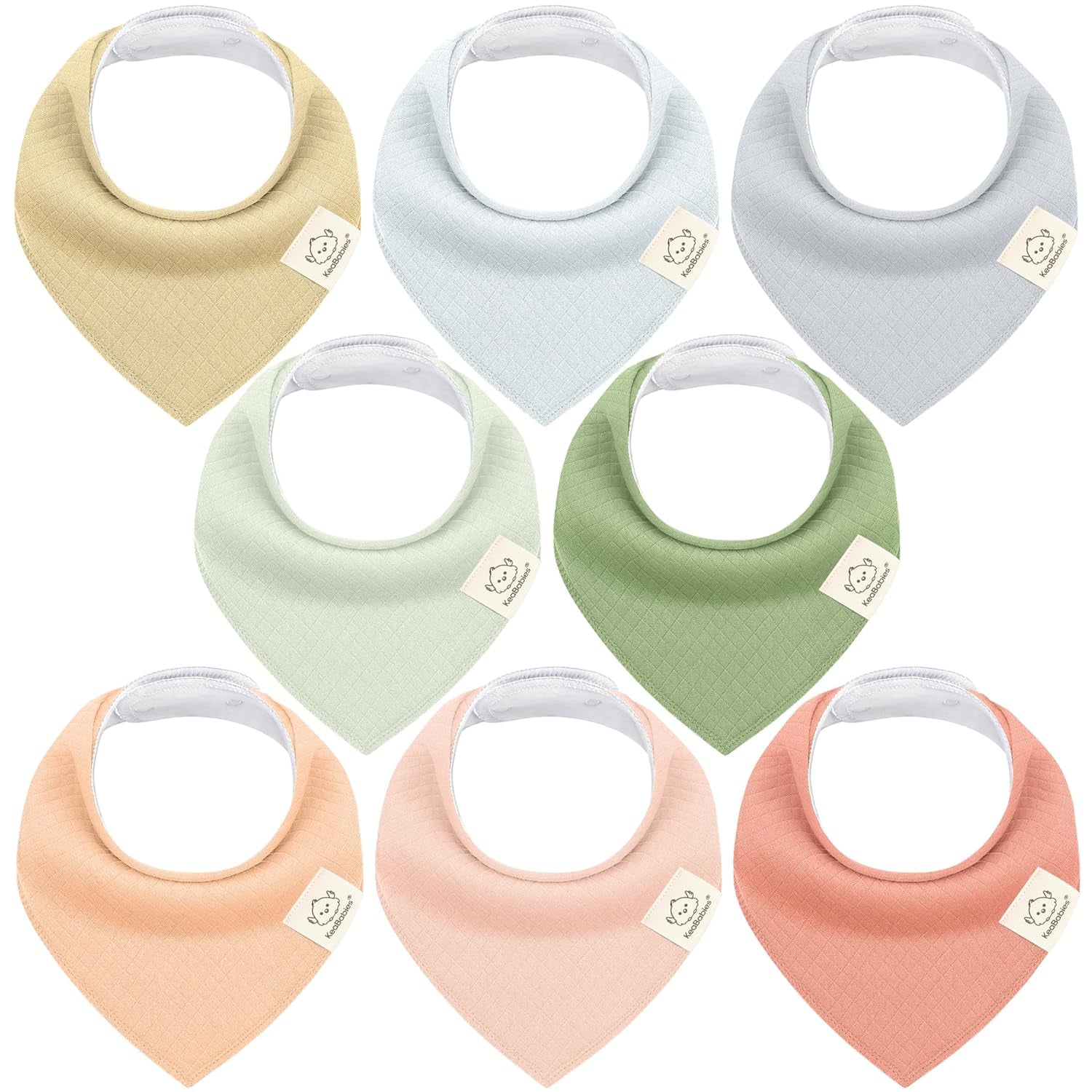 8-Pack Organic Baby Bandana Bibs for Girls - Super Absorbent Triangle Baby Bibs for Drooling and Teething Infant, 100% Cotton Extra Soft for Newborn, Infant 0-36 Months (Sweet Charm)