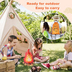 Teepee Tent for Kids Indoor Tents with Window, Foldable Play Tent Canvas Childrens Tents for Girls & Boys