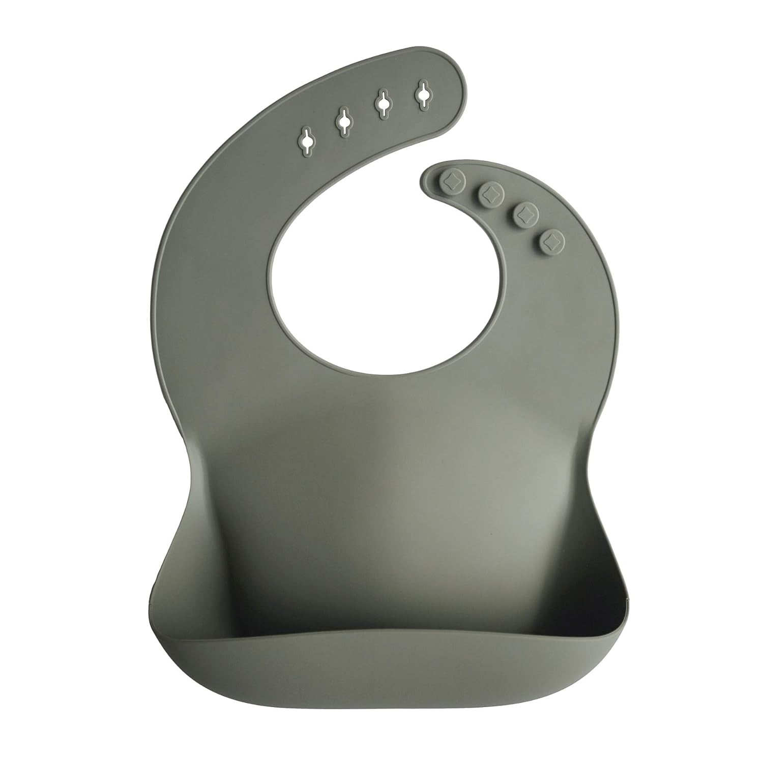 Silicone Baby Bib | Adjustable Fit Waterproof Bibs (Cambridge Blue)