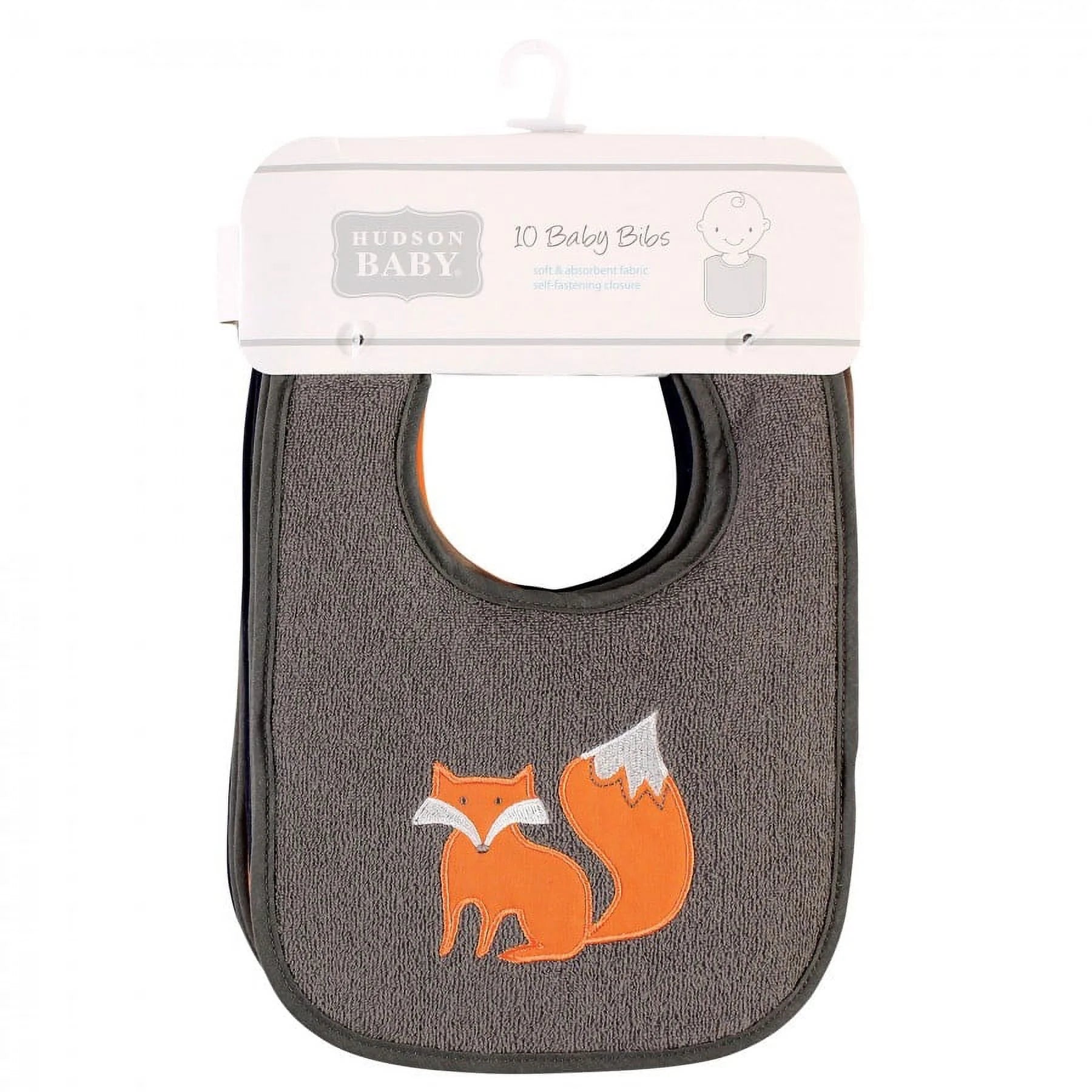 Infant Boy Cotton Terry Drooler Bibs with Fiber Filling, Boy Woodland, One Size