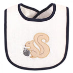 Infant Boy Cotton Terry Drooler Bibs with Fiber Filling, Boy Woodland, One Size
