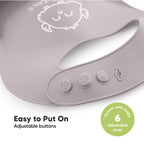 2-Pack Silicone Baby Bibs for Eating - Sturdy Food-Grade Silicone Bibs for Babies Girl, Boy, Large Food Catcher, Clean & Put on Easily, Waterproof Toddler Feeding Essentials (Soft Dusk)