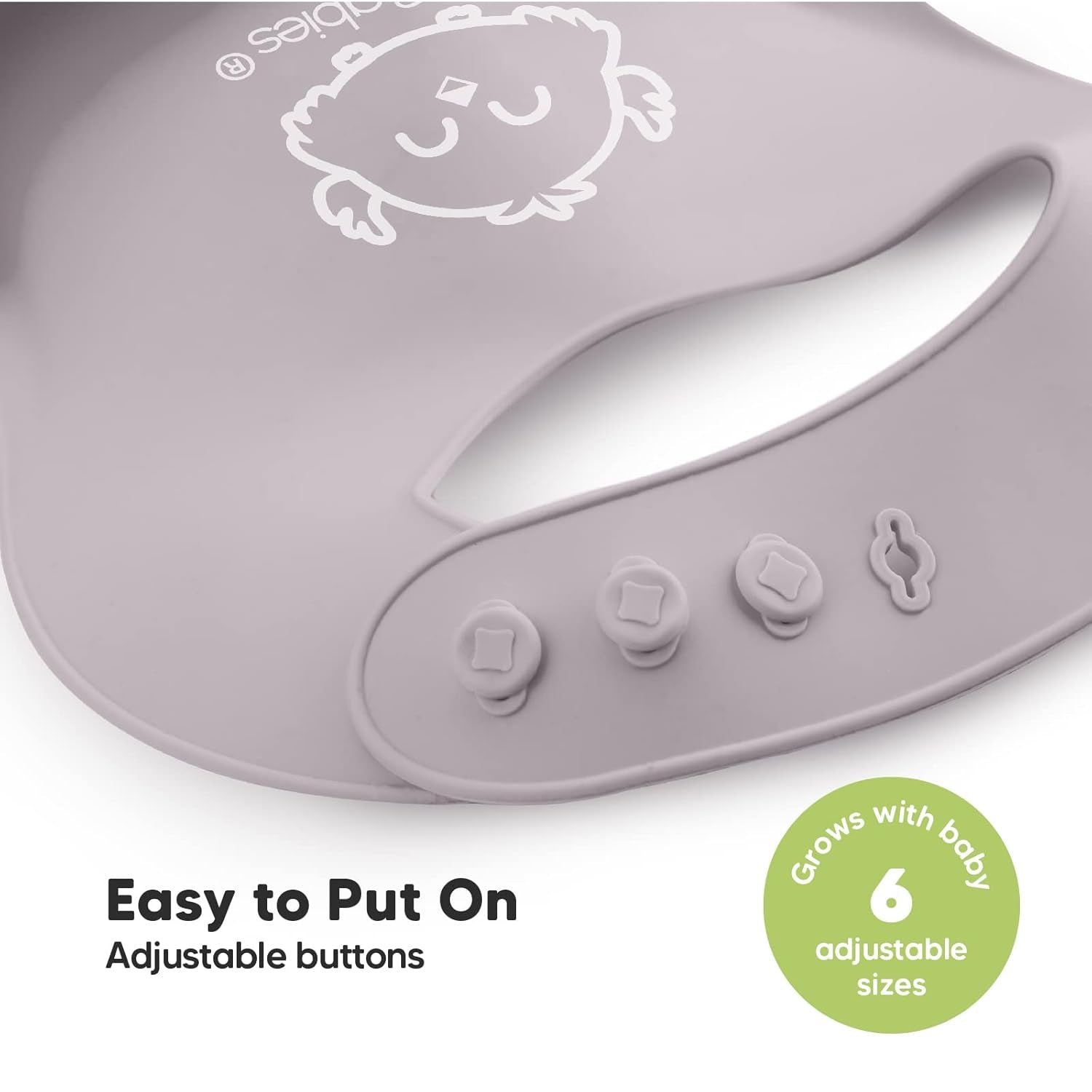 2-Pack Silicone Baby Bibs for Eating - Sturdy Food-Grade Silicone Bibs for Babies Girl, Boy, Large Food Catcher, Clean & Put on Easily, Waterproof Toddler Feeding Essentials (Soft Dusk)