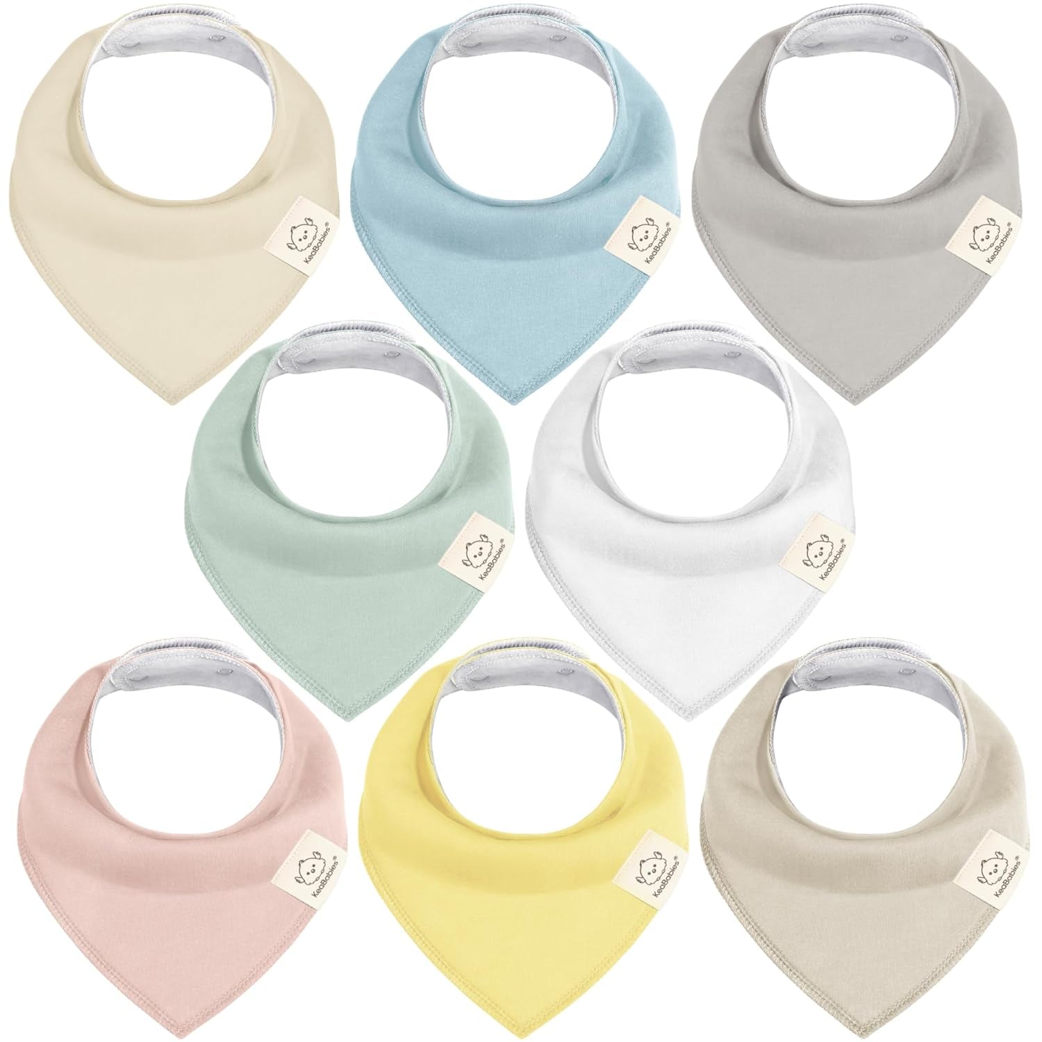 8-Pack Organic Baby Bandana Bibs for Girls - Super Absorbent Triangle Baby Bibs for Drooling and Teething Infant, 100% Cotton Extra Soft for Newborn, Infant 0-36 Months (Bloom)