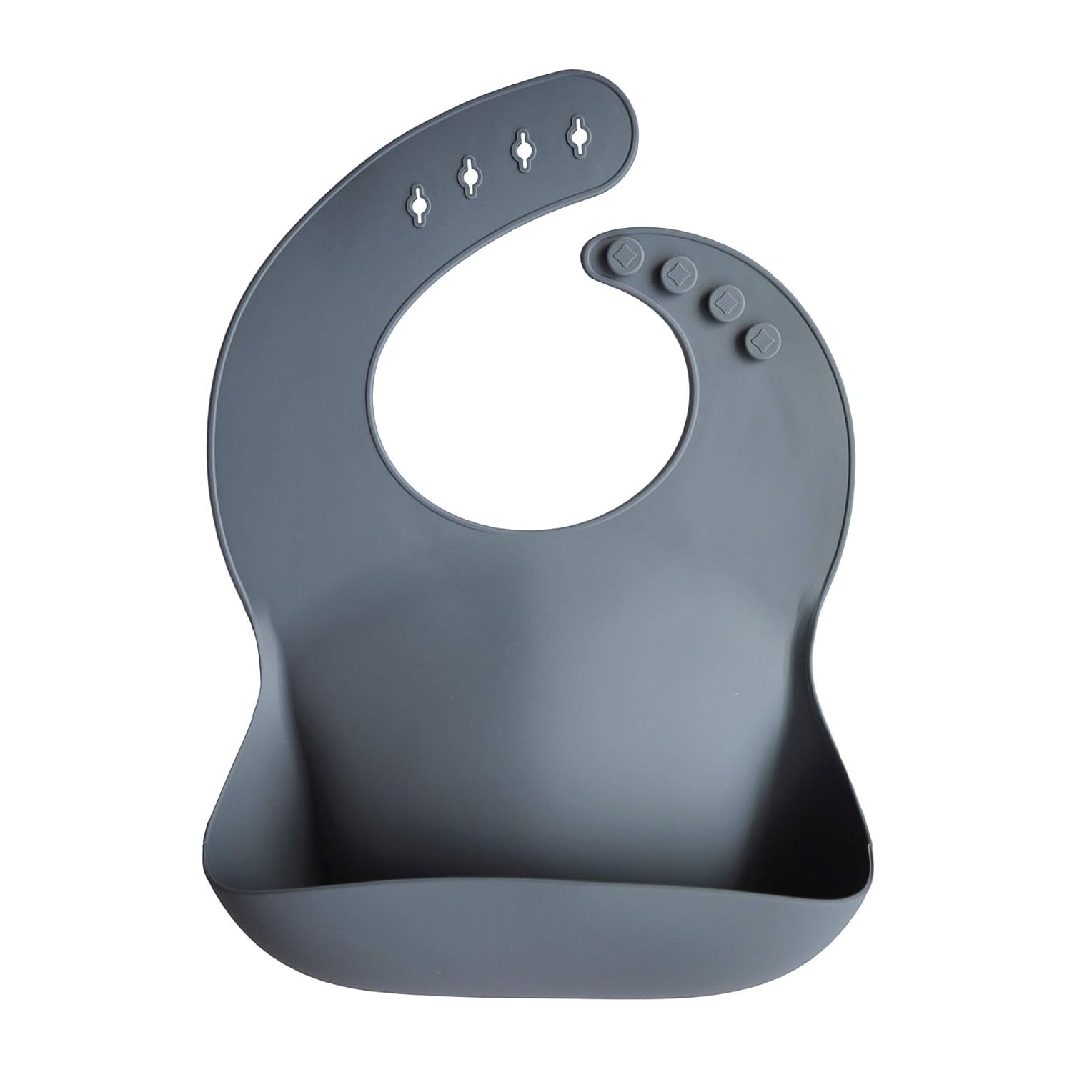 Silicone Baby Bib | Adjustable Fit Waterproof Bibs (Cambridge Blue)
