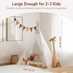 Kids Teepee Tent for Girls and Boys with Light,Toddler Playhouse Tent Indoor Play Tent