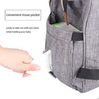 Diaper Bag Backpack Multifunctional Travel Back Pack Maternity Baby Changing Bags Waterproof Large Capacity for Baby Care Gray