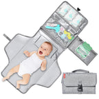 Diaper Changing Pad – Waterproof, Extra-Large, Memory Foam Pillow, Convenient Wet Wipes Bag, Easy to Carry, Portable for Travel – Ideal for Newborns & Infants