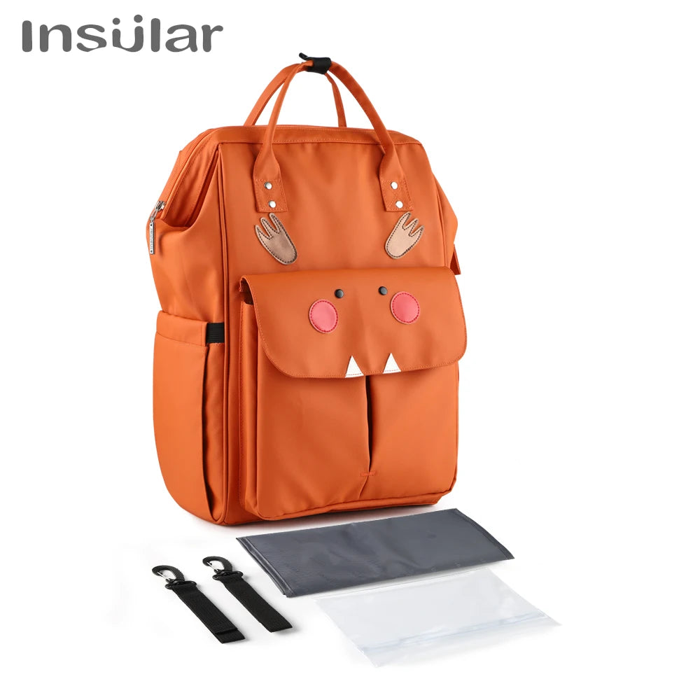 Waterproof Mummy Diaper Backpack Cartoon Design Mother Maternity Nappy Travel Bag Large Capacity Baby Care Nursing Stroller Bags
