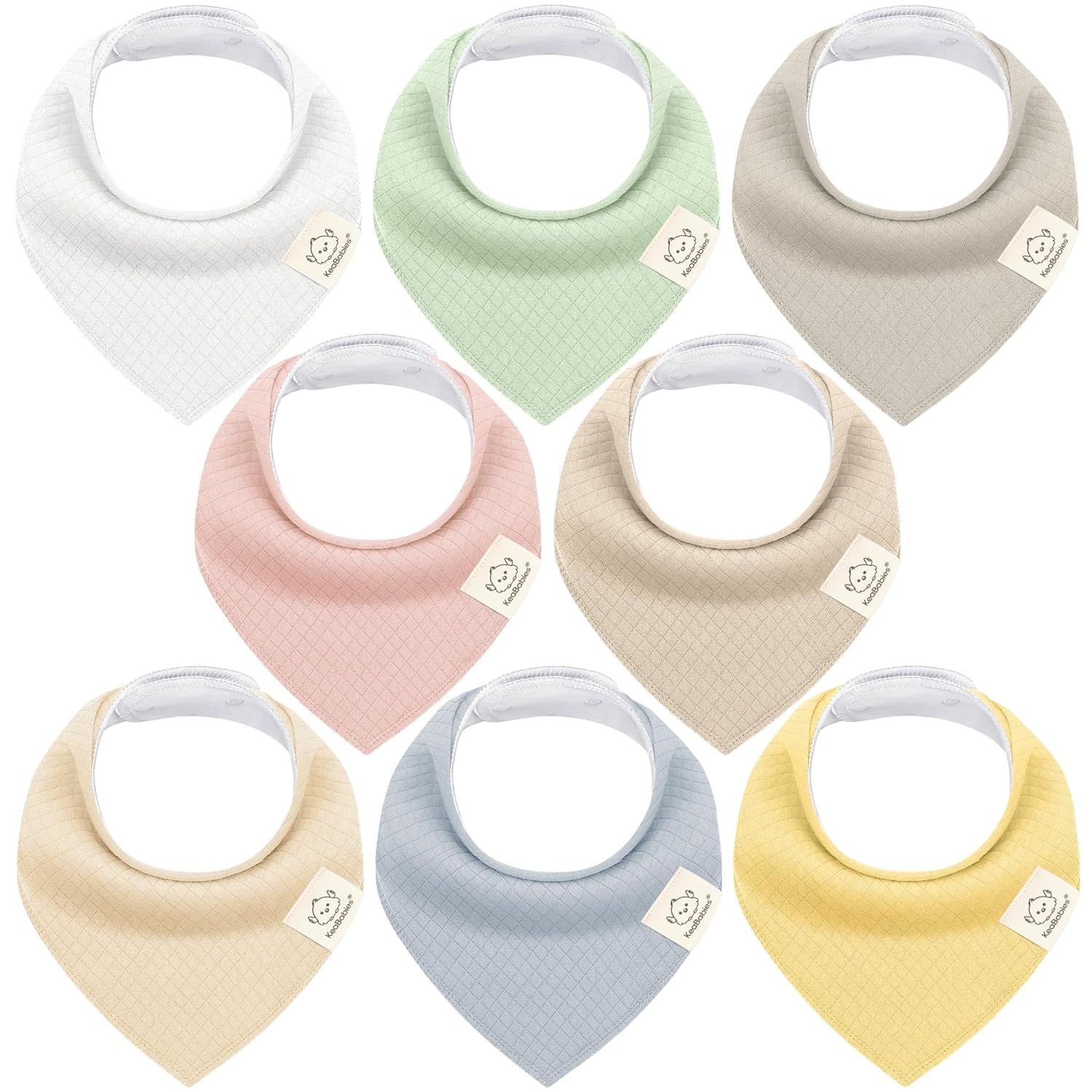 8-Pack Organic Baby Bandana Bibs for Girls - Super Absorbent Triangle Baby Bibs for Drooling and Teething Infant, 100% Cotton Extra Soft for Newborn, Infant 0-36 Months (Sweet Charm)