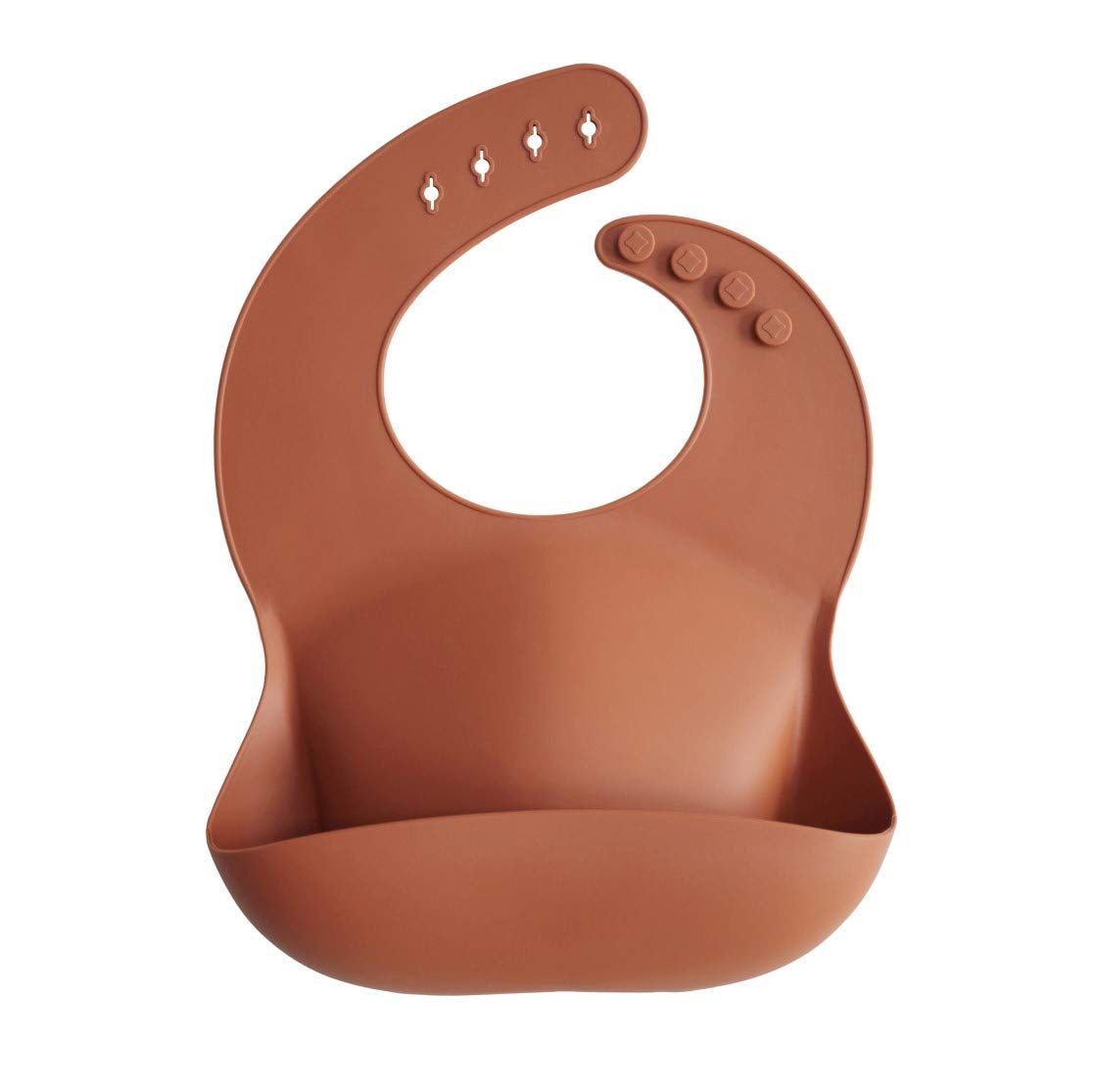 Silicone Baby Bib | Adjustable Fit Waterproof Bibs (Cambridge Blue)