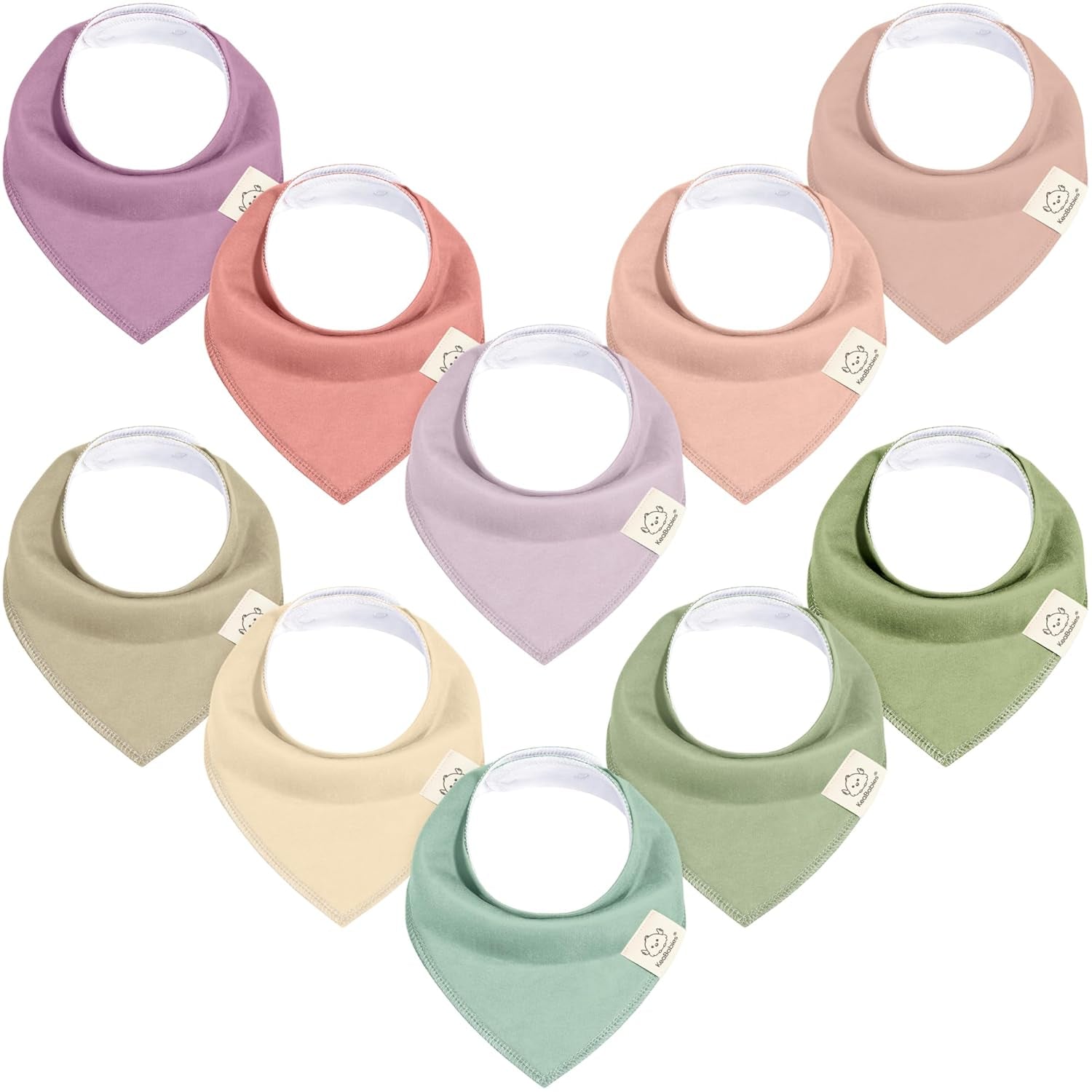 8-Pack Organic Baby Bandana Bibs for Girls - Super Absorbent Triangle Baby Bibs for Drooling and Teething Infant, 100% Cotton Extra Soft for Newborn, Infant 0-36 Months (Bloom)