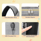 Diaper Bag Backpack, Multifunctional Baby Changing Bag with Insulated Milk Bottle Pocket & Stroller Strap, Large Capacity Travel Backpack with USB Charging Port, Baby Bags for Boys Girls(Gray)