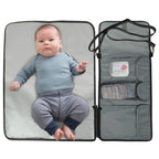 Portable Diaper Changing Station with Strap, Gray, Toddler