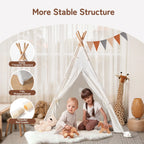 Kids Teepee Tent for Girls and Boys with Light,Toddler Playhouse Tent Indoor Play Tent