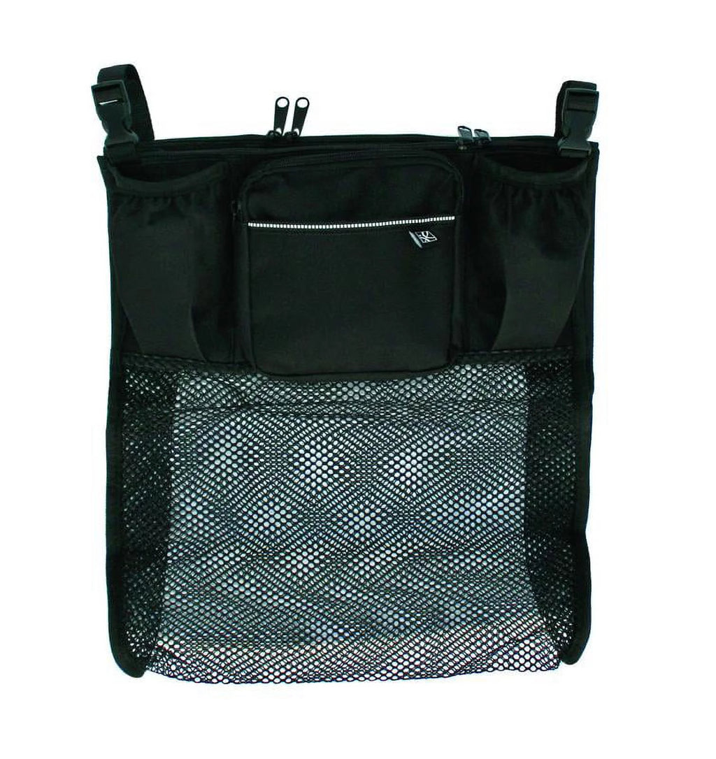 Cups 'N Cargo Universal Stroller Organizer and Storage with Mesh Compartment, Black. Adult Use.