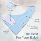 Baby Bibs for Drooling and Teething Baby Girls/Boys | Bandana Bibs for Eating, Washable Bibs for Newborn Babies | Organic Cotton Bibs for Infants, Feeding Bibs Waterproof 8|Pack