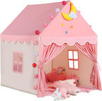 Tienda Infantil Con Tapete Y Luces, Casa De Juegos Rosa Para Niñas.
