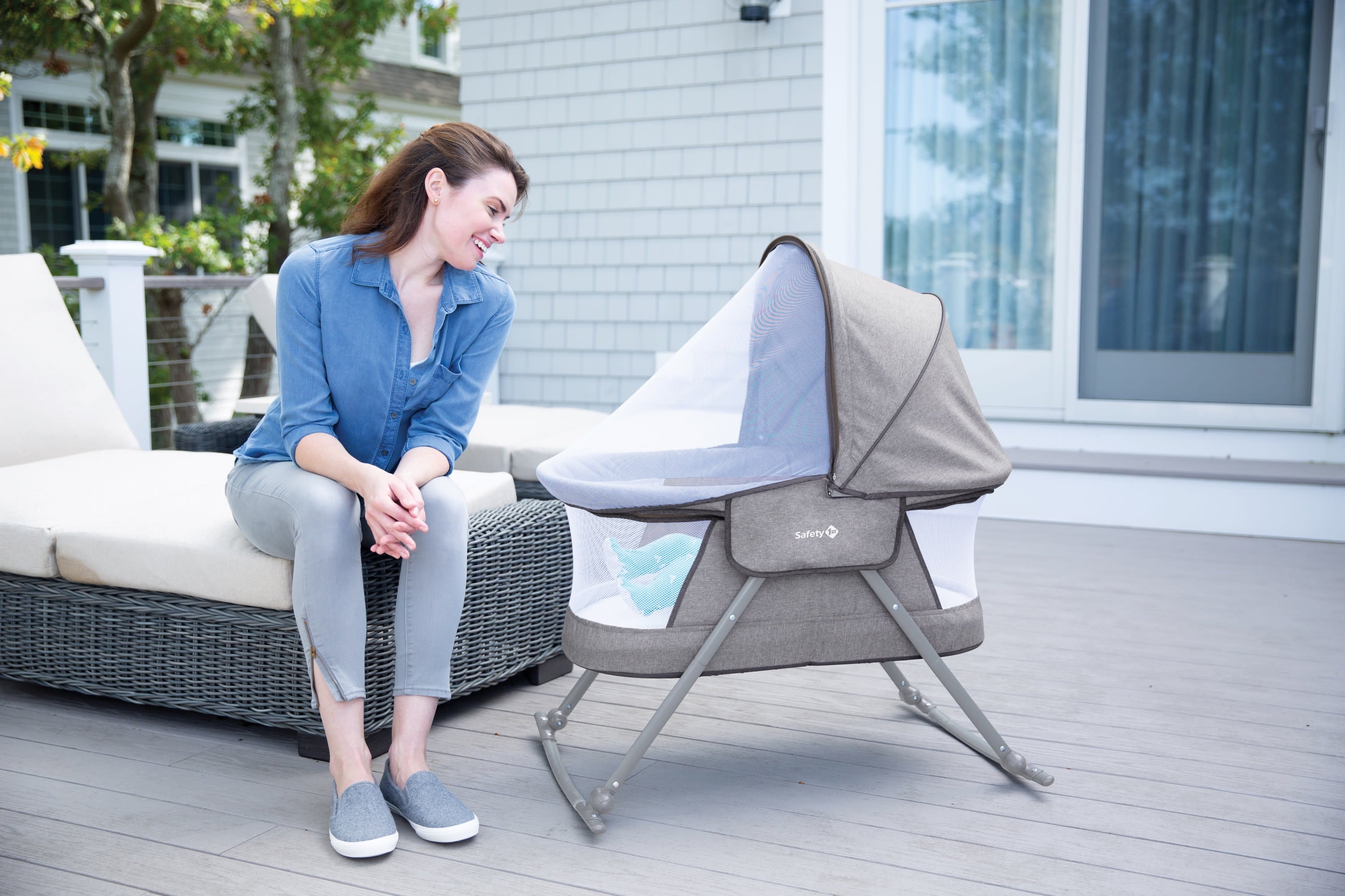 Nap and Go Rocking Baby Bassinet, Star Gazer, Infant