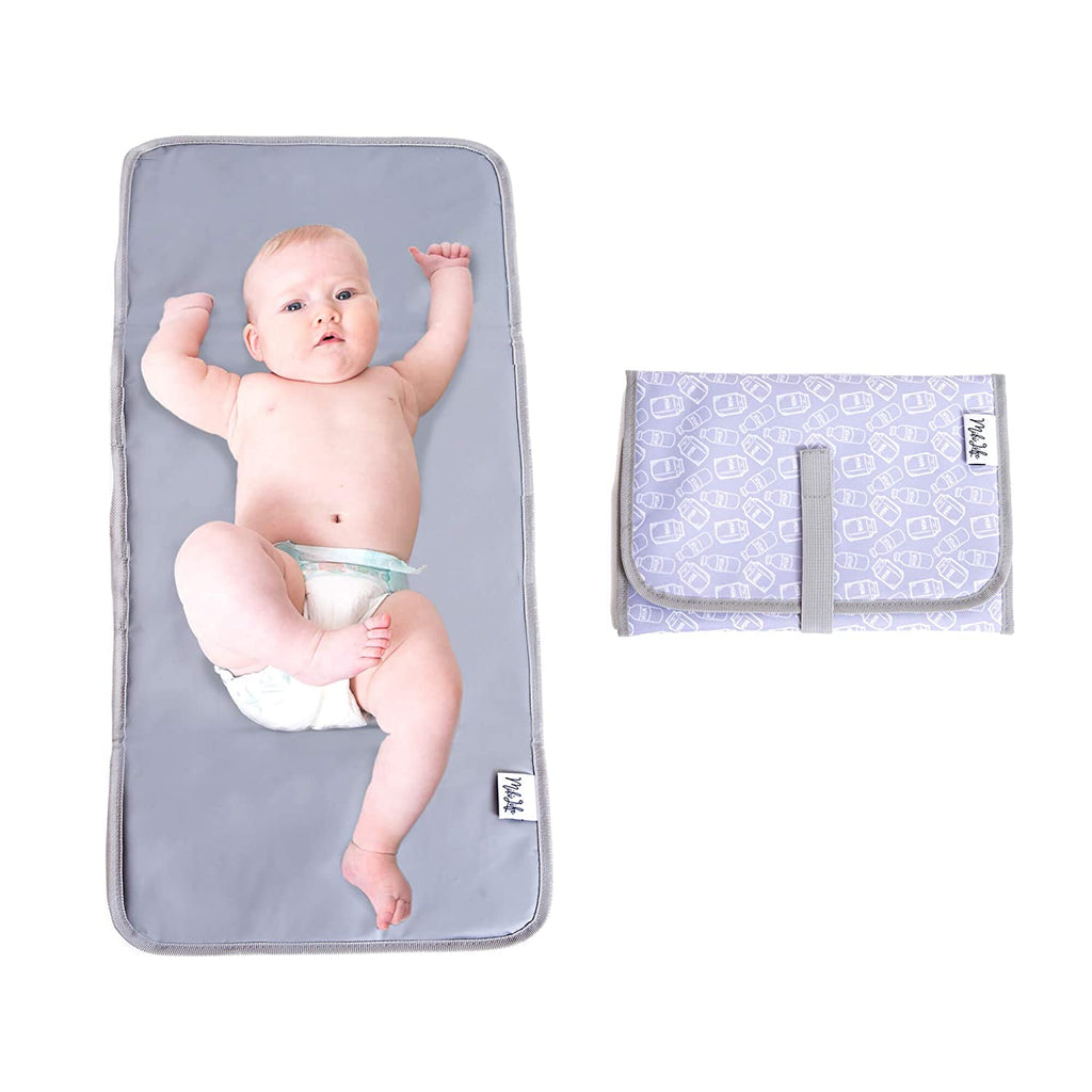 Baby Changing Pad | Fully Padded for Baby'S | Foldable Large Waterproof Mat | Portable Travel Station for Toddlers Infants & Newborns (Grey)