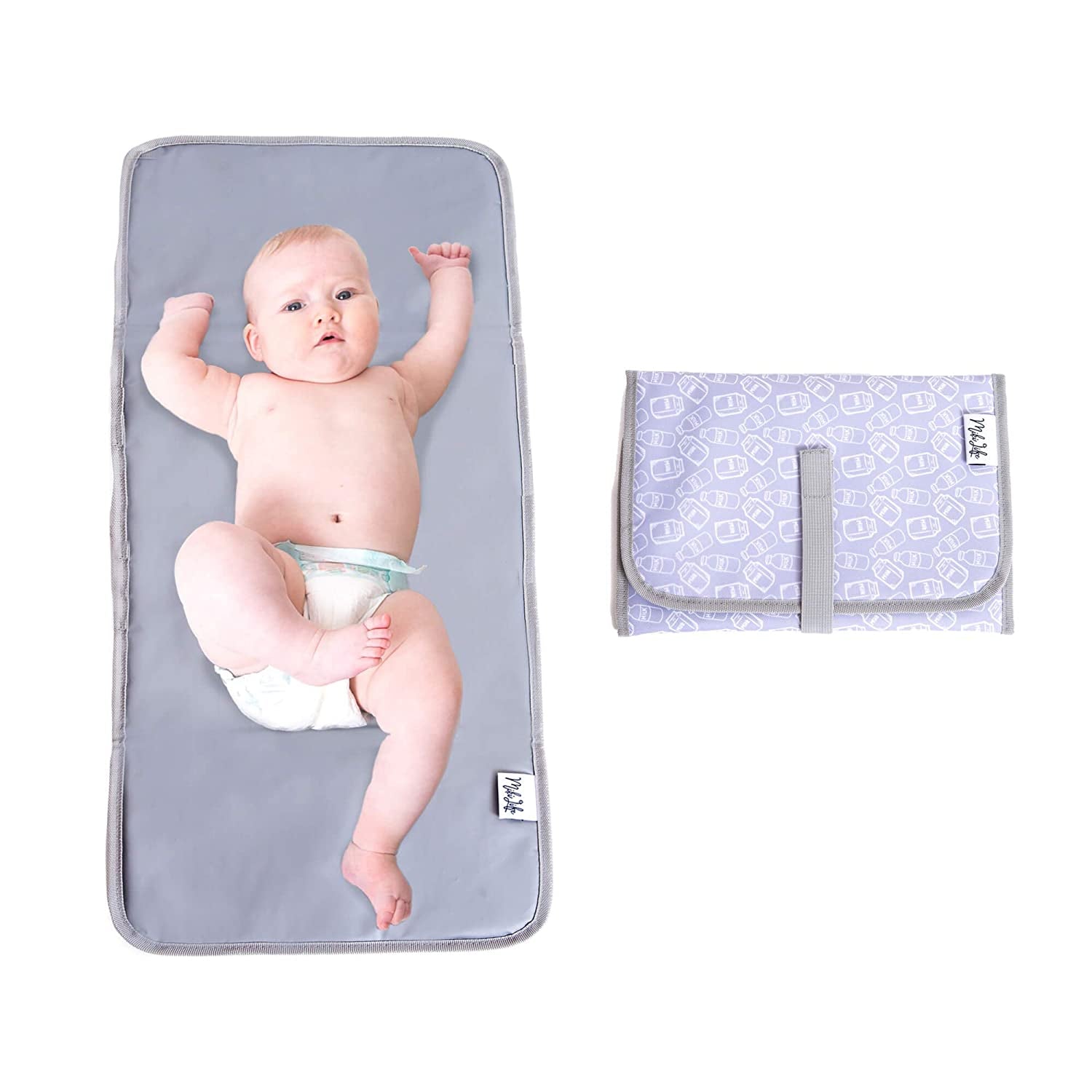 Baby Changing Pad | Fully Padded for Baby'S | Foldable Large Waterproof Mat | Portable Travel Station for Toddlers Infants & Newborns (Grey)