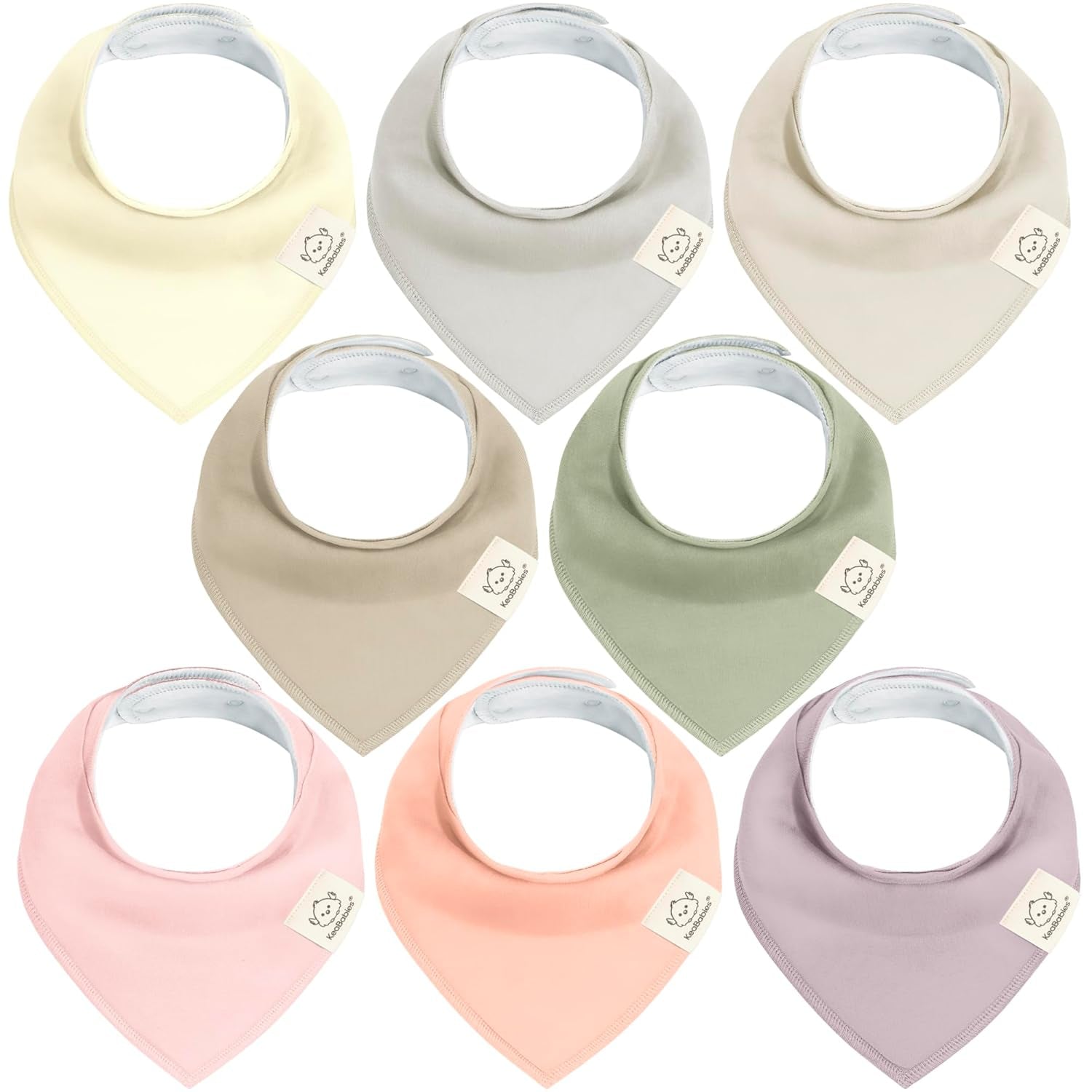 8-Pack Organic Baby Bandana Bibs for Girls - Super Absorbent Triangle Baby Bibs for Drooling and Teething Infant, 100% Cotton Extra Soft for Newborn, Infant 0-36 Months (Bloom)