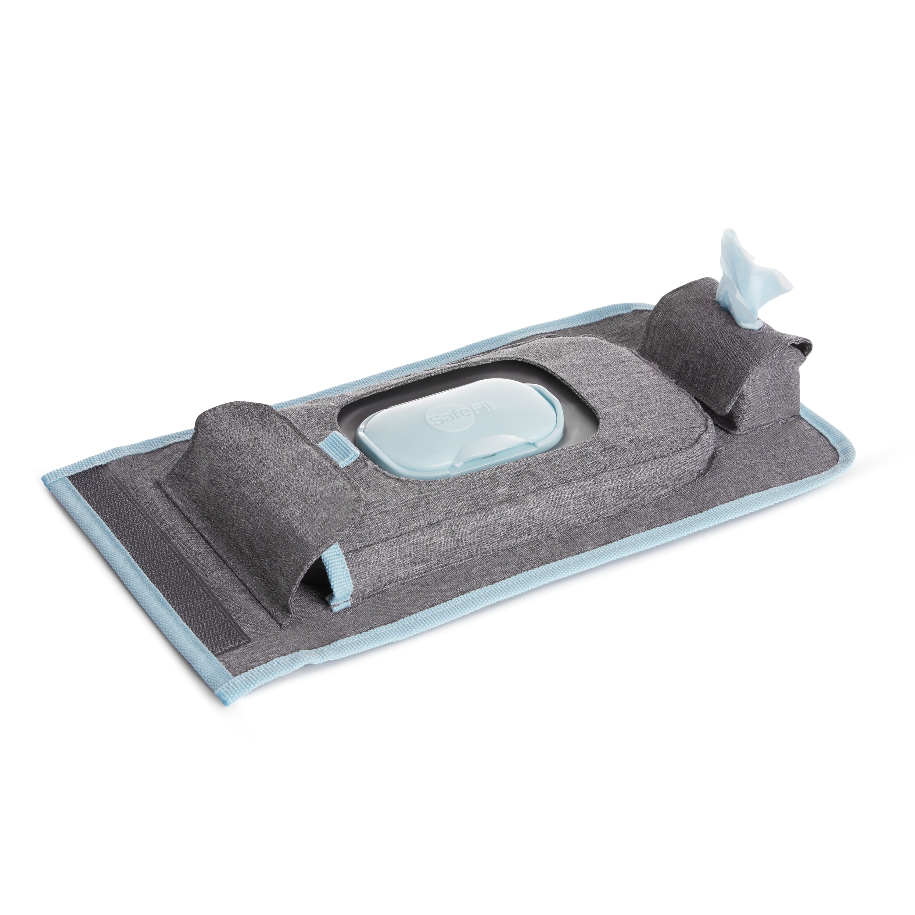 ® Xtraguard™ XL Antimicrobial Baby Changing Pad Kit, Includes Wipes Dispenser, Gray