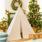 Teepee Tent for Kids, Play Tent with Pompom Ball Design,Washable Foldable Kids Tent for Indoor and Outdoor, Playhouse Toys for Toddler, Boys and Girls