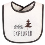 Infant Boy Cotton Terry Drooler Bibs with Fiber Filling, Boy Woodland, One Size