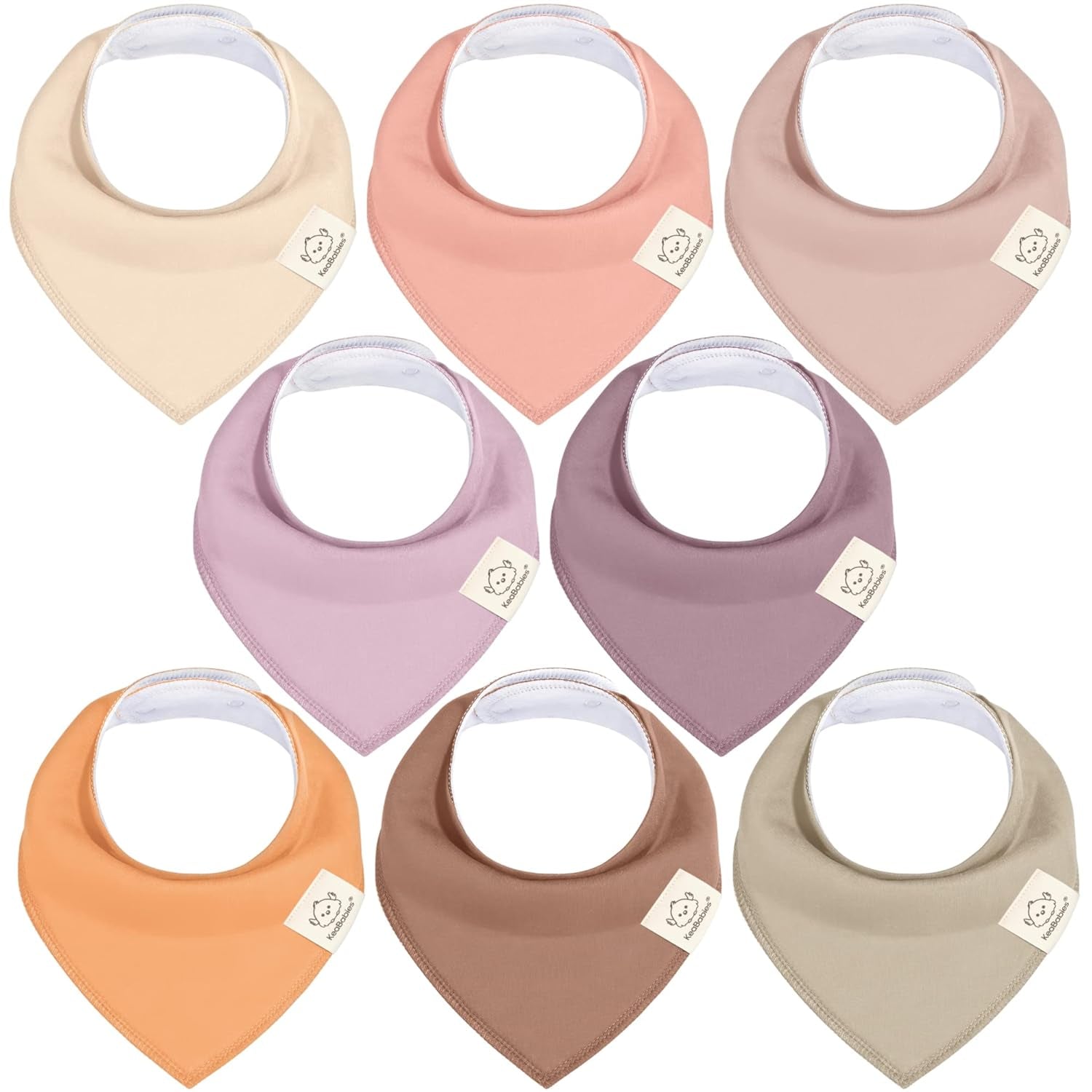 8-Pack Organic Baby Bandana Bibs for Girls - Super Absorbent Triangle Baby Bibs for Drooling and Teething Infant, 100% Cotton Extra Soft for Newborn, Infant 0-36 Months (Bloom)