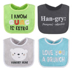 Cotton Baby Bibs for Girls or Boys, 8 Pack, Green, Blue, Yellow