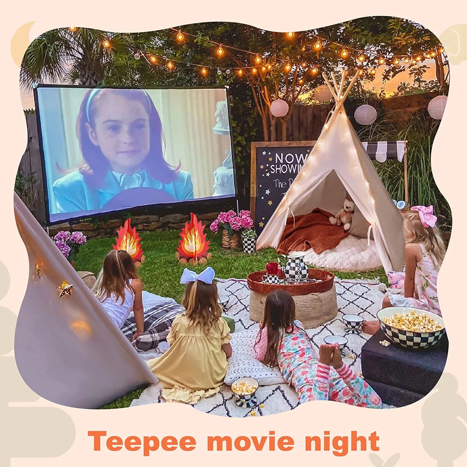 Kids Teepee Tent with Window, Foldable Play Tent for Kids, Suit for Indoor and Outdoor Play, Protable Children Playhouse Tent