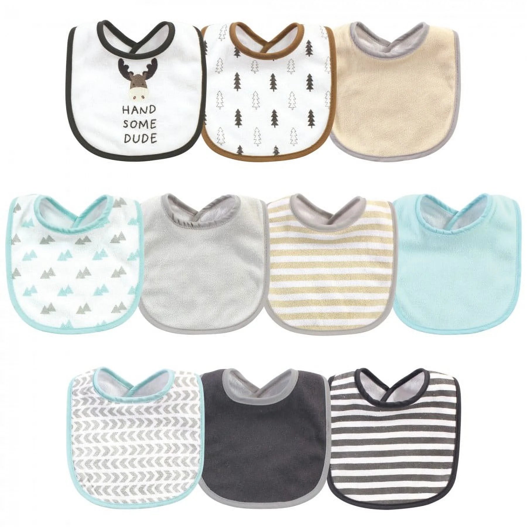 Infant Boy Cotton and Polyester Bibs 10Pk, Im Whaley Handsome, One Size
