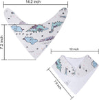 Baby Bandana Drool Bibs Set, Soft Absorbent Bibs for Teething and Drooling - 10 Pack Pattern