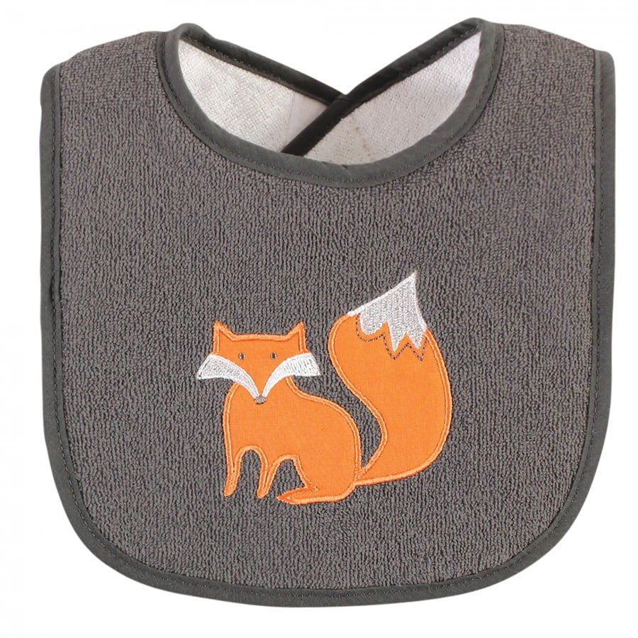 Infant Boy Cotton Terry Drooler Bibs with Fiber Filling, Boy Woodland, One Size