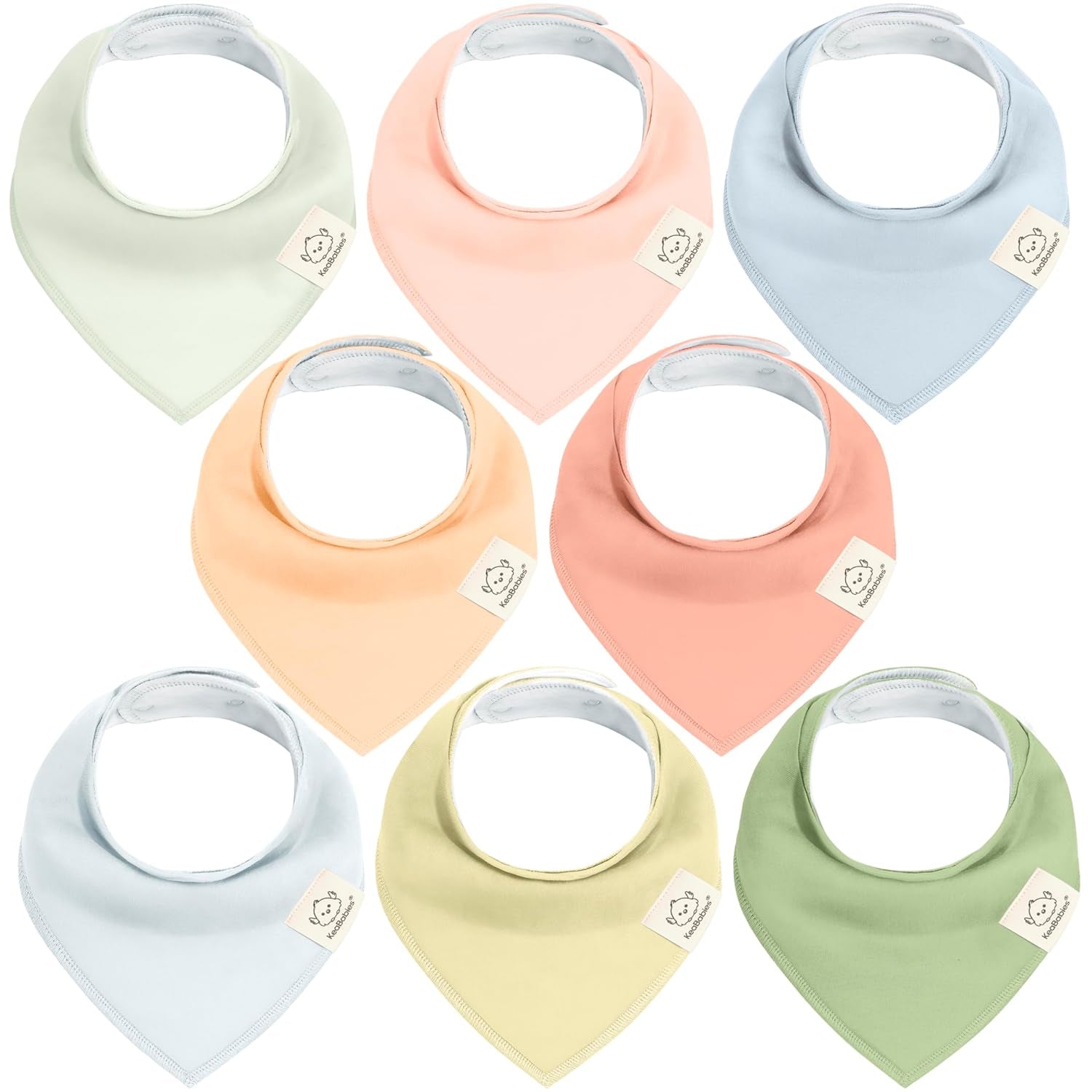 8-Pack Organic Baby Bandana Bibs for Girls - Super Absorbent Triangle Baby Bibs for Drooling and Teething Infant, 100% Cotton Extra Soft for Newborn, Infant 0-36 Months (Bloom)