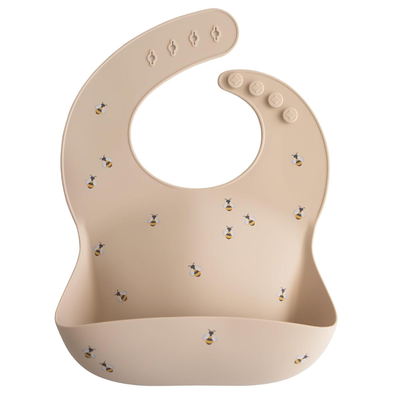 Silicone Baby Bib | Adjustable Fit Waterproof Bibs (Cambridge Blue)