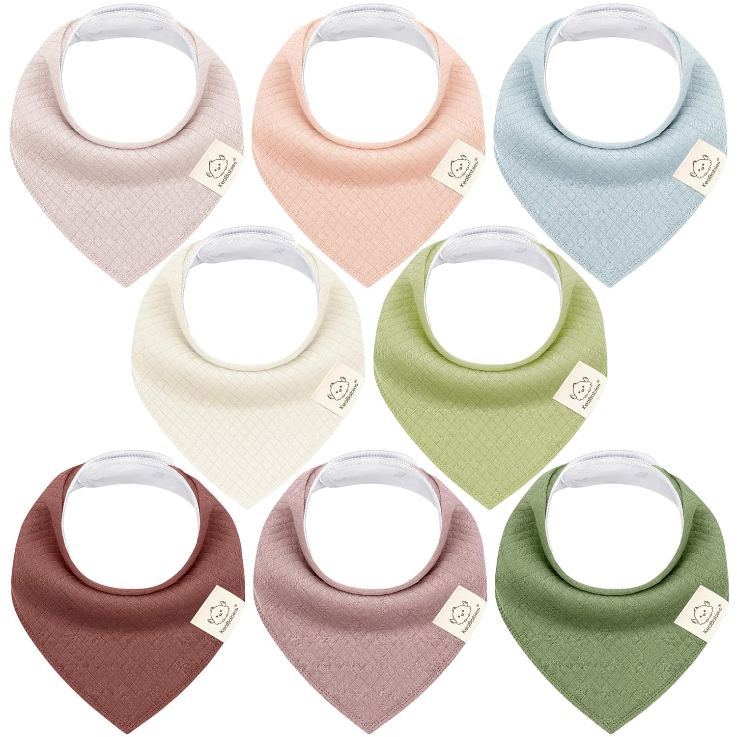 8-Pack Organic Baby Bandana Bibs for Girls - Super Absorbent Triangle Baby Bibs for Drooling and Teething Infant, 100% Cotton Extra Soft for Newborn, Infant 0-36 Months (Bloom)