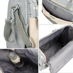 Soho Animals 10-Piece Diaper Tote Bag Set in Gray with Rabbit Design