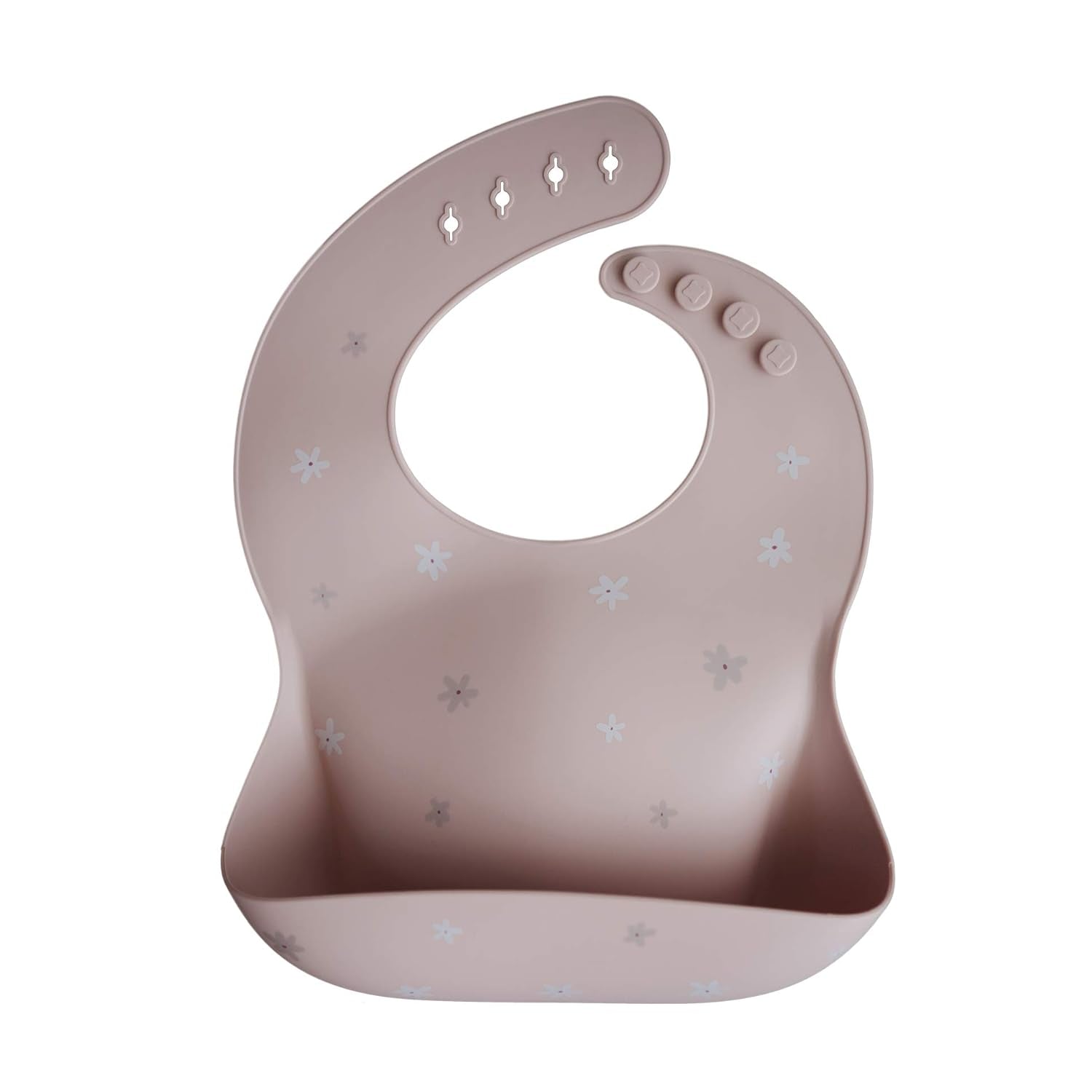 Silicone Baby Bib | Adjustable Fit Waterproof Bibs (Cambridge Blue)