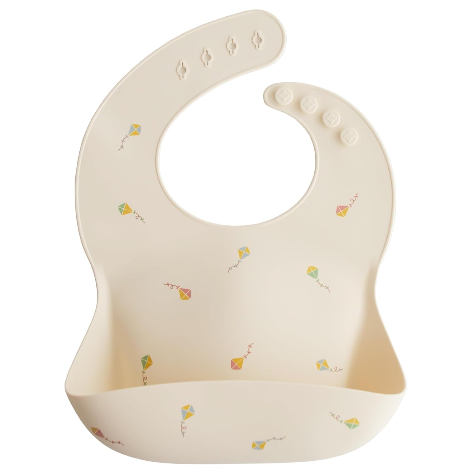 Silicone Baby Bib | Adjustable Fit Waterproof Bibs (Cambridge Blue)