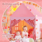 Tienda Infantil Con Tapete Y Luces, Casa De Juegos Rosa Para Niñas.