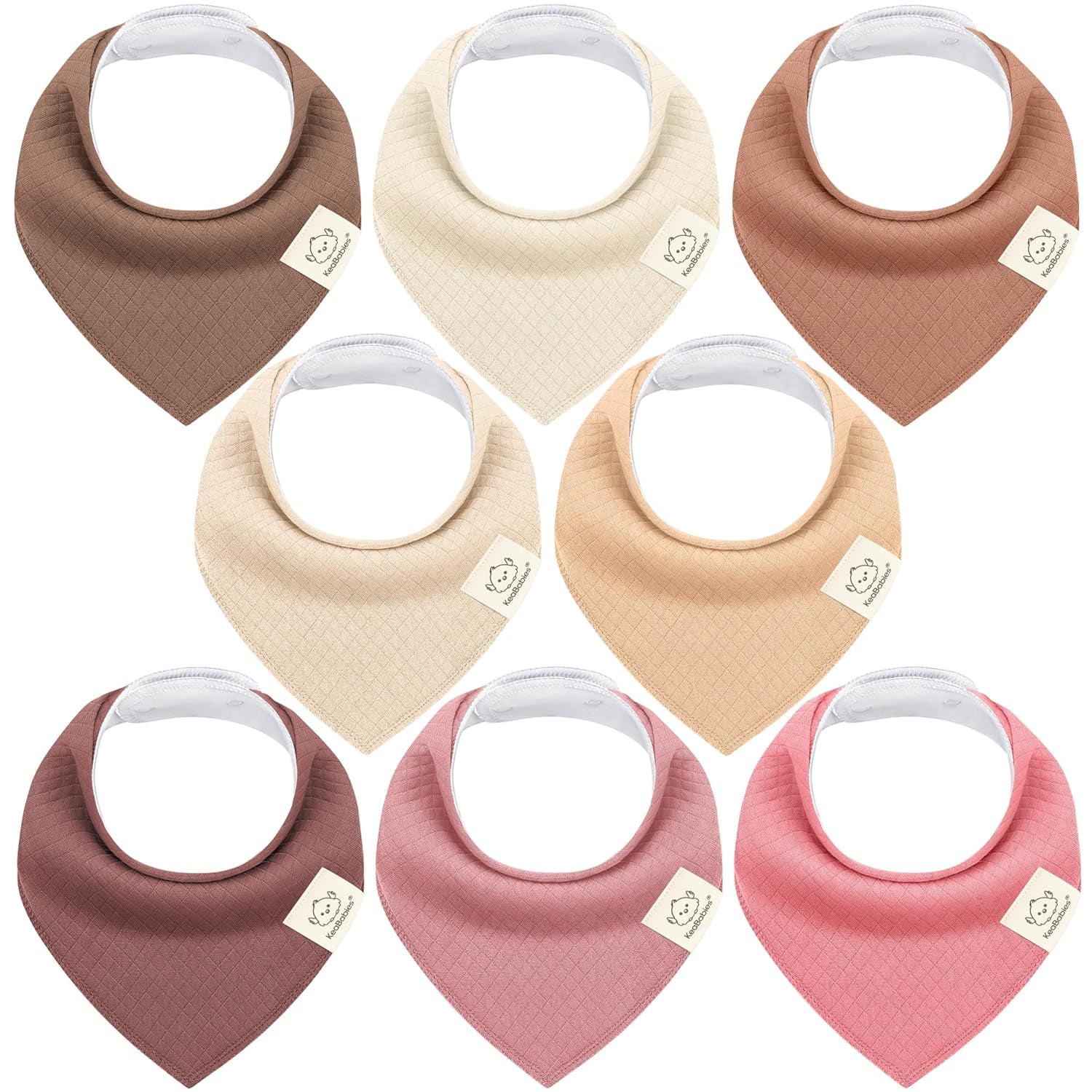 8-Pack Organic Baby Bandana Bibs for Girls - Super Absorbent Triangle Baby Bibs for Drooling and Teething Infant, 100% Cotton Extra Soft for Newborn, Infant 0-36 Months (Sweet Charm)