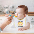 Cotton Baby Bibs for Girls or Boys, 8 Pack, Green, Blue, Yellow