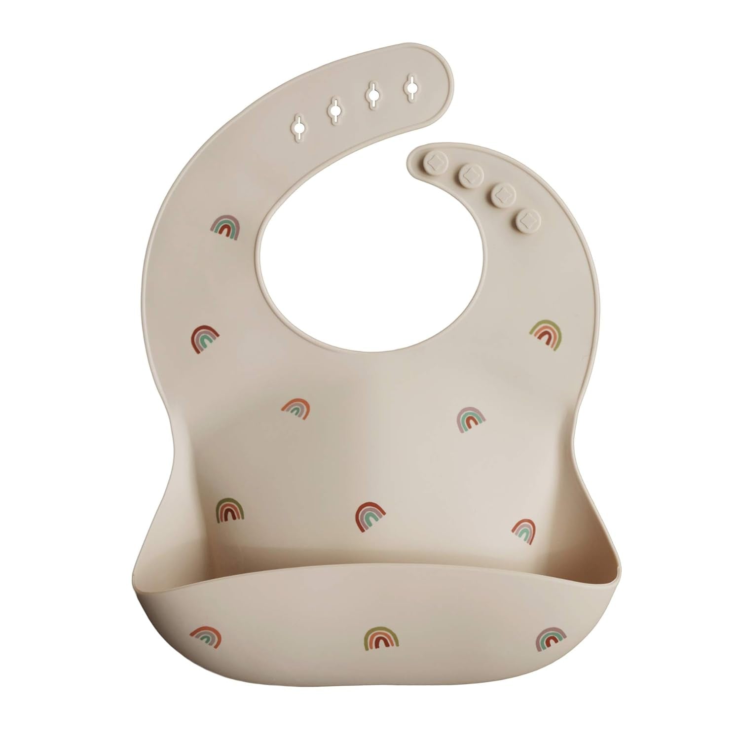 Silicone Baby Bib | Adjustable Fit Waterproof Bibs (Cambridge Blue)
