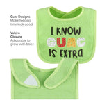 Cotton Baby Bibs for Girls or Boys, 8 Pack, Green, Blue, Yellow