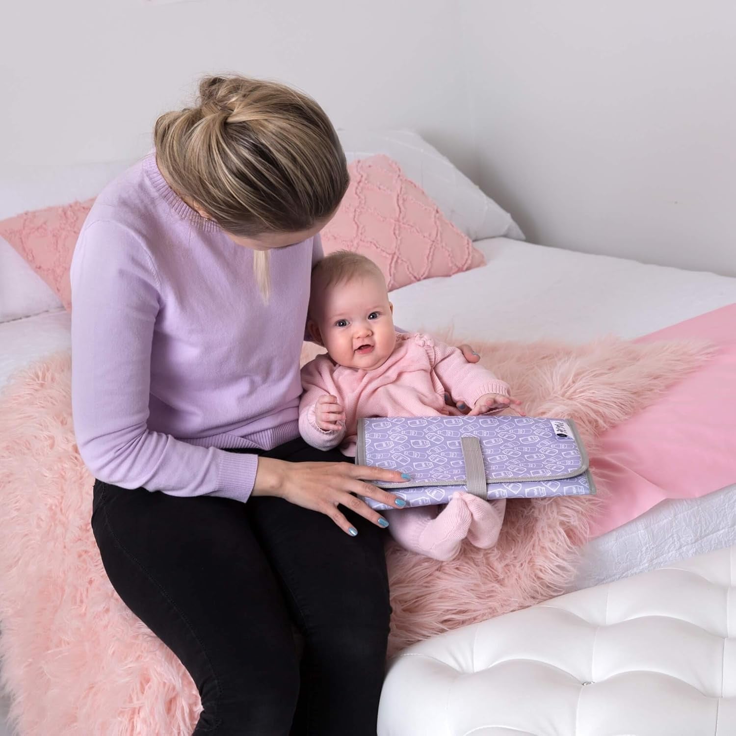 Baby Changing Pad | Fully Padded for Baby'S | Foldable Large Waterproof Mat | Portable Travel Station for Toddlers Infants & Newborns (Grey)